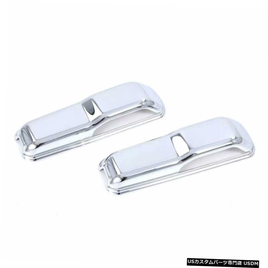 クロームメッキ ジープラングラーJLABSクロームフロントフードデコレーショントリムカバー用2個2018-2019 2pcs For Jeep Wrangler JL ABS Chrome Front Hood Decoration Trim Cover 2018-2019 【並行輸入品】
