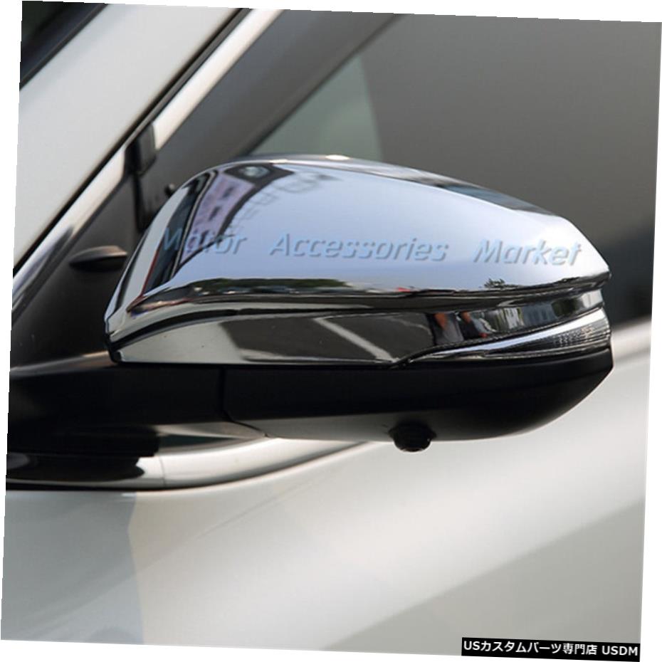 クロームメッキ New Chrome Rearview Mirror Cover Trim For Toyota Highlander 2014-2019 【並行輸入品】