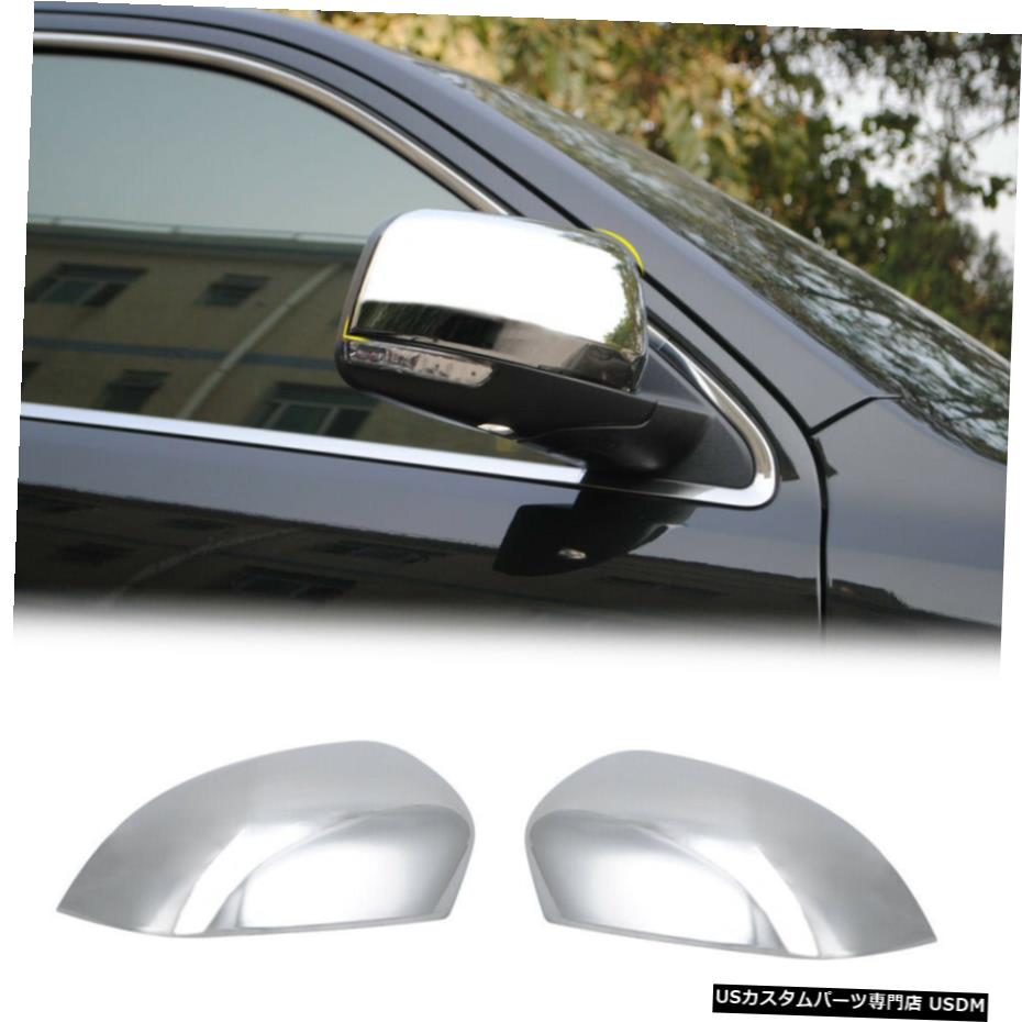 クロームメッキ ジープグランドチェロキー2011-20161ペア用車側バックミラーキャップカバートリム Car Side Rearview Mirror Cap Cover Trim For Jeep Grand Cherokee 2011-2016 1 Pair 【並行輸入品】