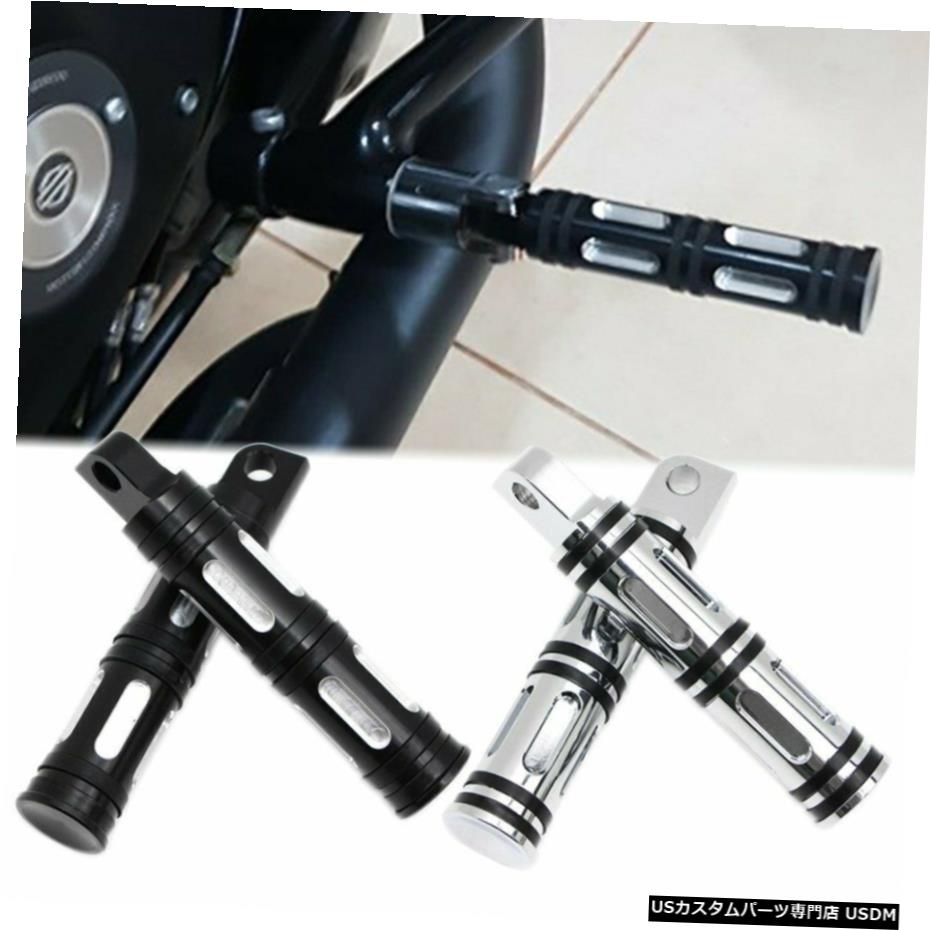 クロームメッキ CNC Motorcycle Slim Foot Peg Footrest for Harley Softail Dyna Fatboy Sportster 【並行輸入品】
