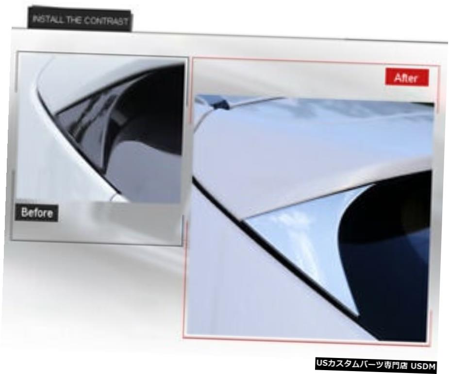 クロームメッキ Fit For Hyundai Tucson 2016-2019 ABS Chrome Rear Window Triangle Sill Cover 2pcs 【並行輸入品】