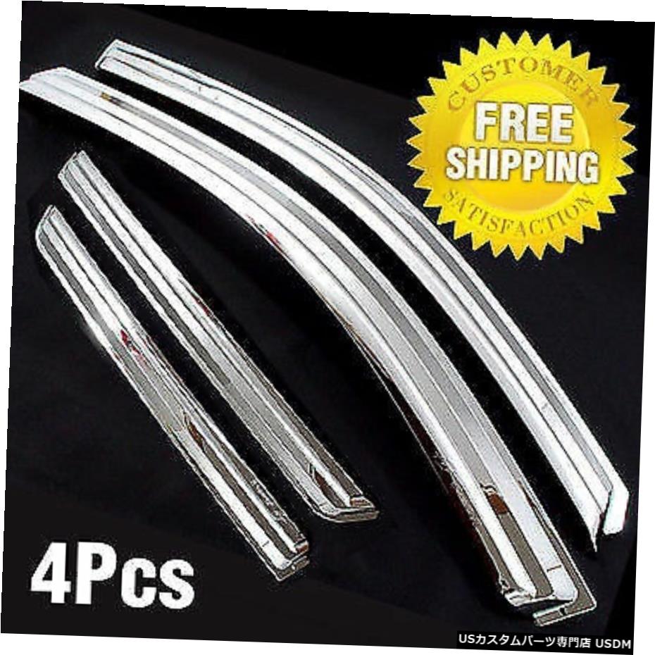 クロームメッキ Chrome Window Visor Rain Sun Guards 4P K718 For HYUNDAI 2011-2016 Elantra 【並行輸入品】