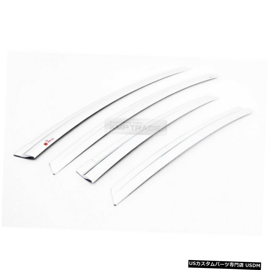 クロームメッキ Chrome Window Visor Rain Sun Guards 4P D616 For TOYOTA 2009-2014 2015 Prius 【並行輸入品】