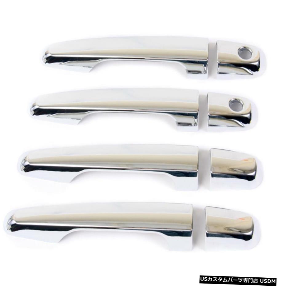 クロームメッキ 4 Door Handle Cover Chrome Trim For Mitsubishi Montero Pajero Sports 2016 2017 【並行輸入品】