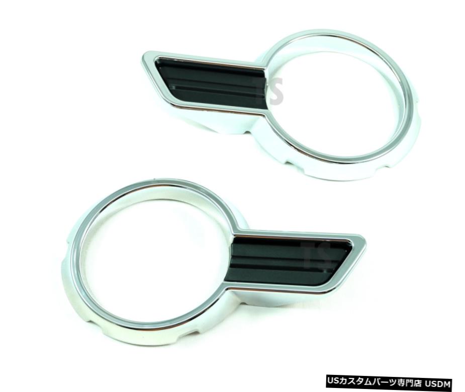 クロームメッキ Chrome Black Fog Lamps Spot Lights Cover Fits Toyota Hilux Revo 4x2 4x4 2015 17 【並行輸入品】
