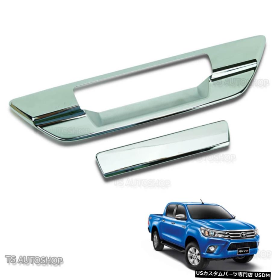 クロームメッキ Chrome Tailgate Back Door Cover For Toyota Hilux Revo Sr5 M70 M80 2016 2017 【並行輸入品】