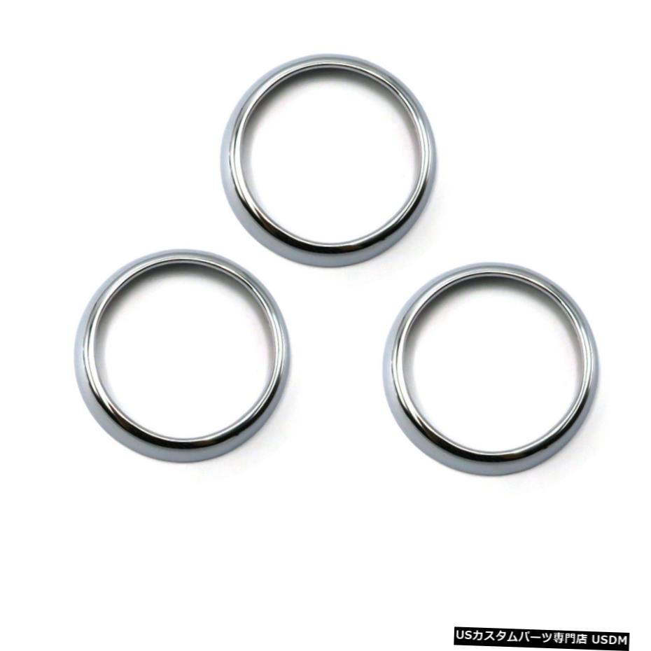 クロームメッキ クロームリングエアコンカバートリムクロームマツダMazda2CX 5 2015 2018 Chrome Ring Air Conditioner Cover Trim Chrome For Mazda Mazda2 CX 5 2015 2018 【並行輸入品】