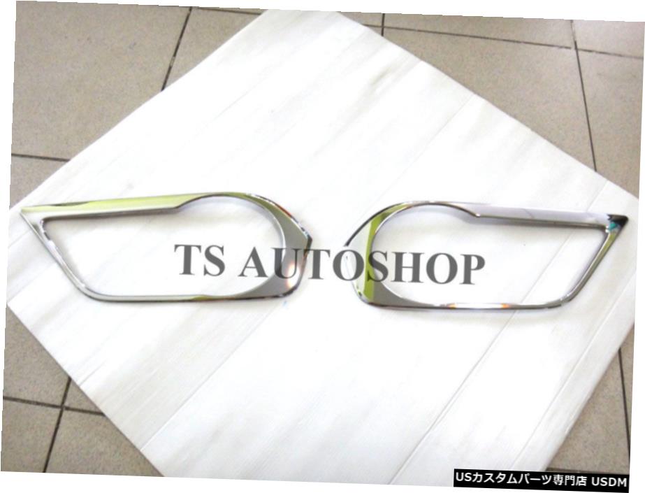 クロームメッキ FITT CHROME FOG LAMP SPOT LIGHT COVER TRIM FOR ISUZU MU-X 2014 SUV V.2 【並行輸入品】