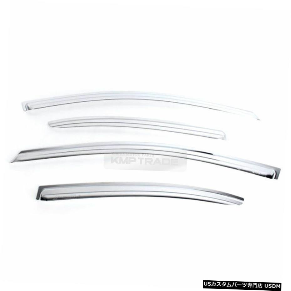 クロームメッキ Chrome Window Sun Vent Visor Rain Guards 4P K636 For HYUNDAI 2006-10 Accent 4Dr 【並行輸入品】