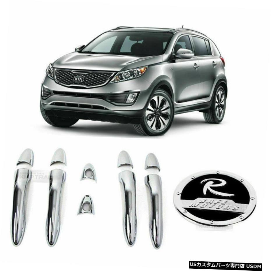 クロームメッキ クロームウィンドウアクセントガーニッシュフューエルカバーモールディング11Pfor KIA 2011-2016 Sportage R Chrome Window Accent Garnish Fuel Cover Molding 11P for KIA 2011-2016 Sportage R 【並行輸入品】