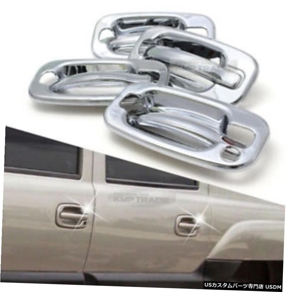 クロームメッキ 99-07シルバラード用助手席キーホールシェビーなしのクロームドアキャッチモールディングカバー Chrome Door Catch Molding Cover w/o Passenger Keyhole Chevy for 99-07 Silverado 【並行輸入品】