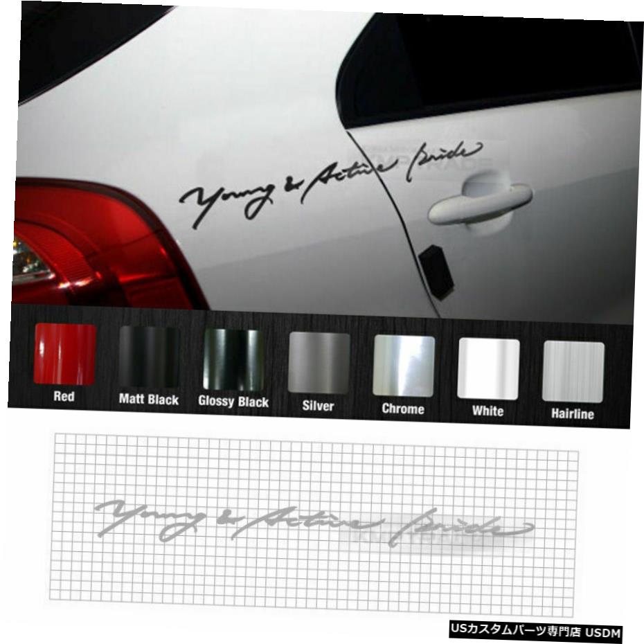 クロームメッキ スローガングラフィックスビニールデカールカスタムステッカー16.93in2P for KIA 12-17リオ/プライド Slogan Graphics Vinyl Decals Custom Sticker 16.93in 2P for KIA 12-17 Rio / Pride 【並行輸入品】