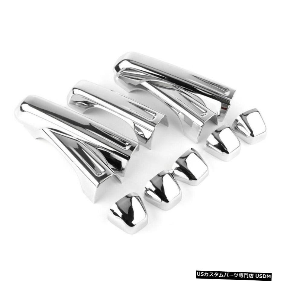 クロームメッキ 5pcs Chrome Side Door Handle Cover Trim Mount Bar For Jeep Wrangler JL 2018 Car 【並行輸入品】