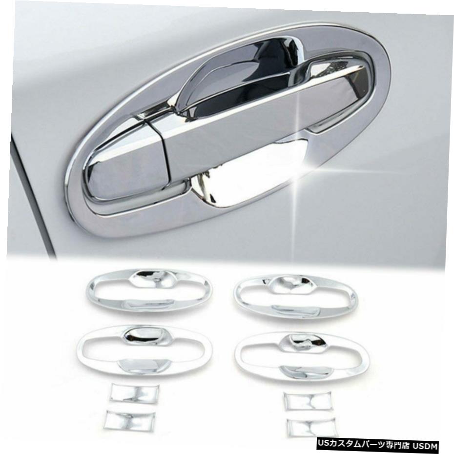 クロームメッキ Chrome Door Handle Bowls Cover Trim Garnish fits Subaru Crosstrek/XV 2018-2020 【並行輸入品】
