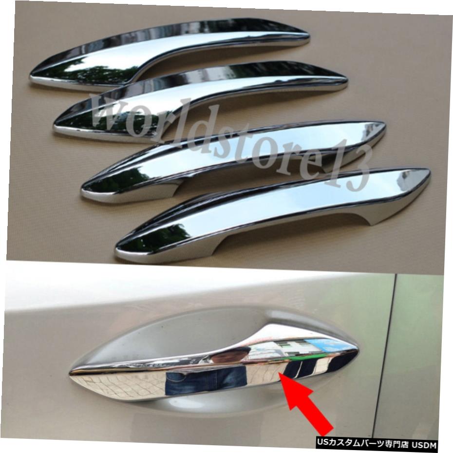 クロームメッキ Chrome Door Handles Cover Trim without Keyhole fits Lexus RX350 450h 350L 450hL 【並行輸入品】