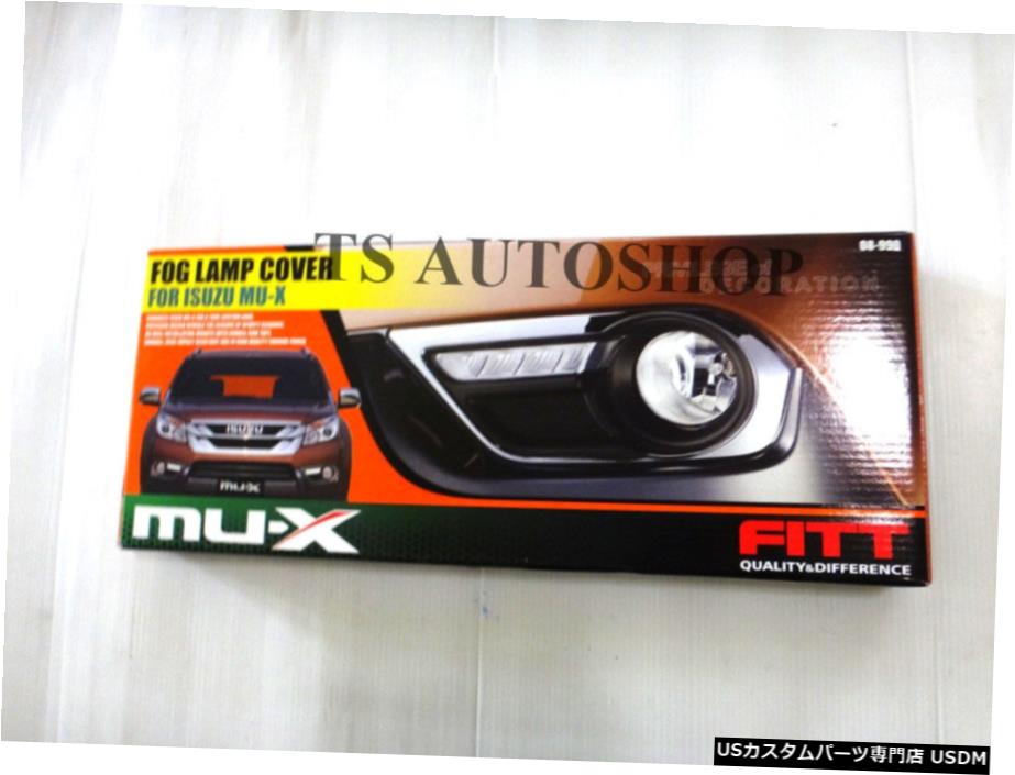 クロームメッキ CHROME FOG LAMP SPOT LIGHT COVER FOR NEW ISUZU MU-X 2014 SUV V.1 FITT 【並行輸入品】