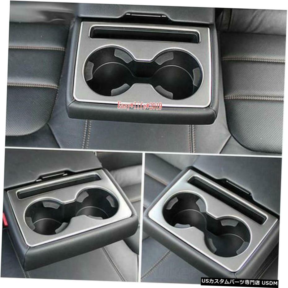 クロームメッキ For Mazda CX-5 CX5 2017 2018 2019 Steel Rear Seat Drink Cup Holder Cover trim 【並行輸入品】