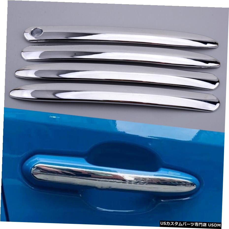 クロームメッキ Door Handle Cover Fit For Toyota RAV4 2019 2020 Chrome Molding ABS Trim 【並行輸入品】