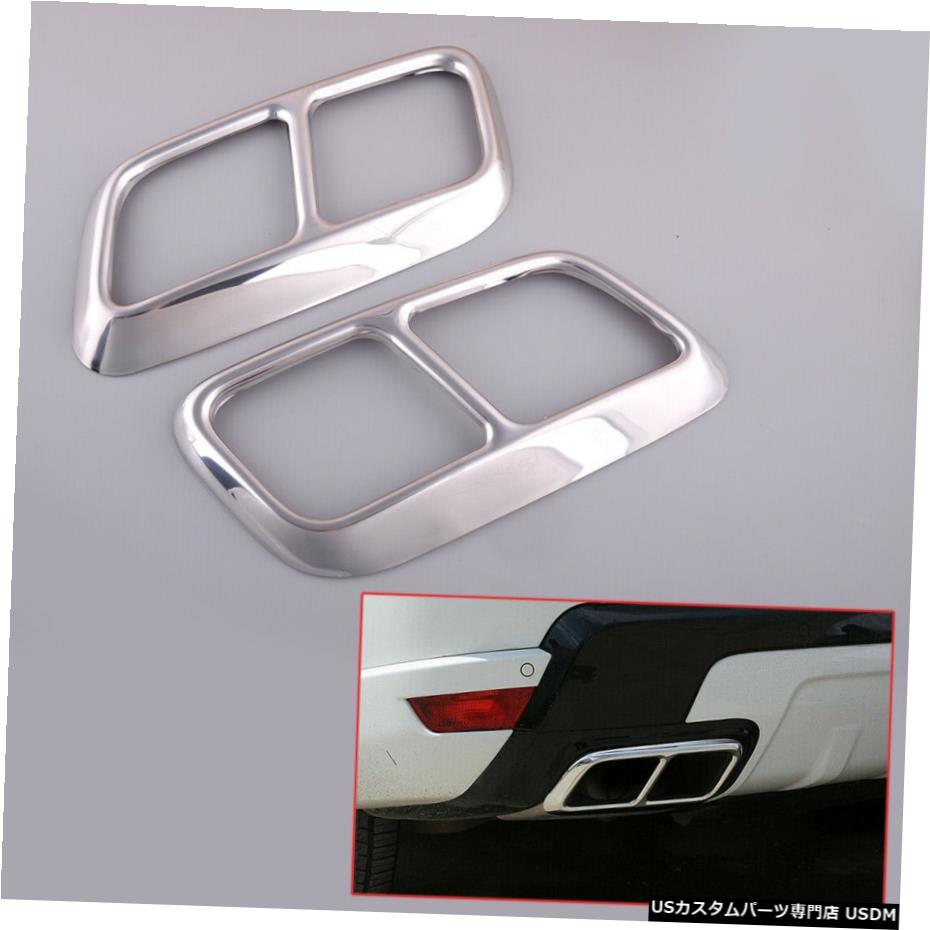 クロームメッキ Rear Cylinder Exhaust Pipe Cover Fits For Land Rover Range Rover Sport 2018-2019 【並行輸入品】