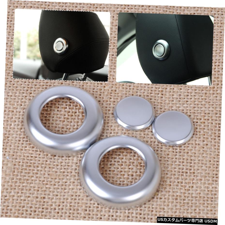 クロームメッキ 2 Pair Front Seat Headrest switch Cap Button Cover Trim Fit for BMW 3 4Series 【並行輸入品】