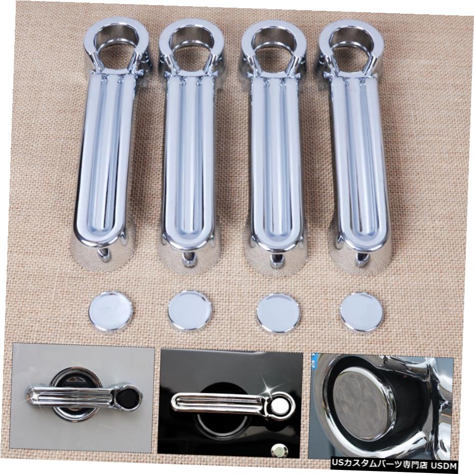 クロームメッキ 4pcs Chrome Door Handle Cover Trim Fit for 07-15 JEEP Wrangler JK Liberty Dodge 【並行輸入品】