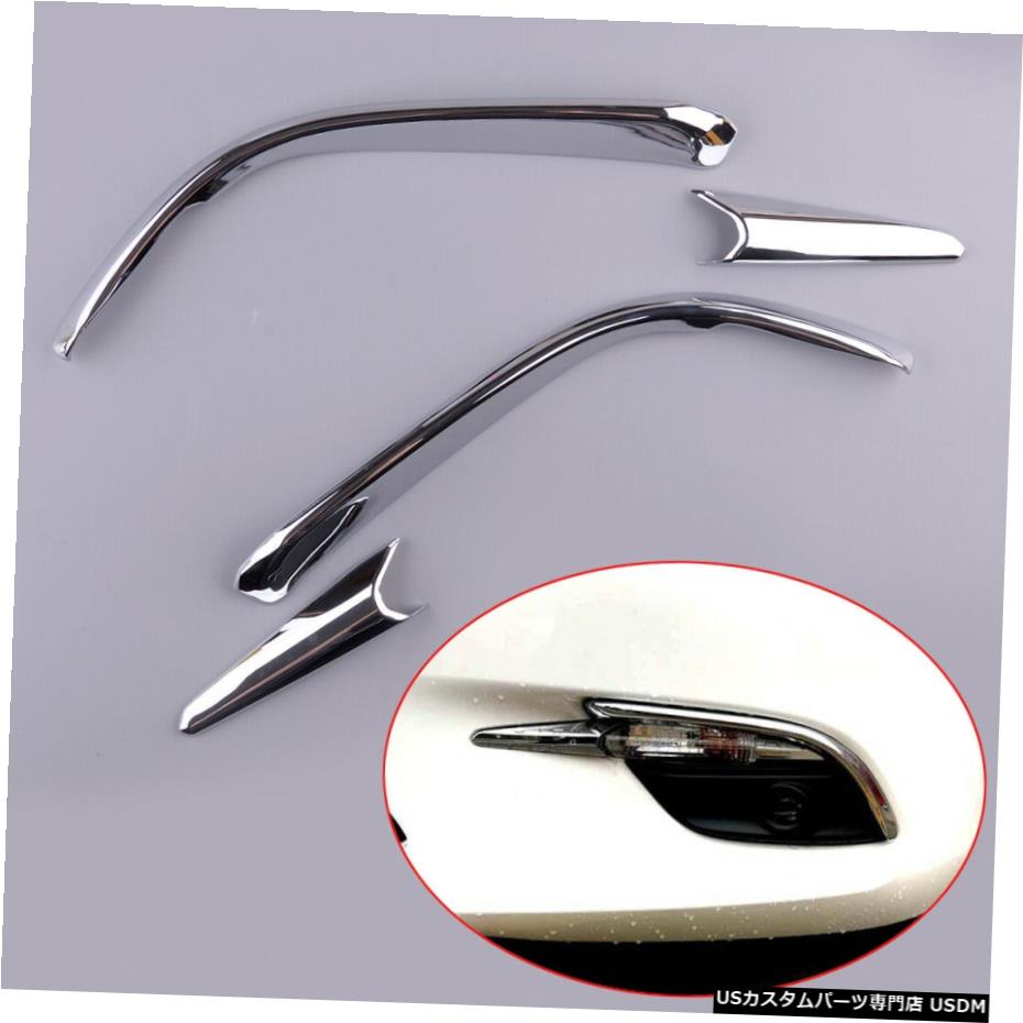 クロームメッキ Front Fog Light Lamp Eyelid Cover Trim Bezel Set Fit For Mazda 3 Axela 2017 2018 【並行輸入品】