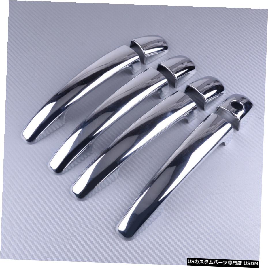 クロームメッキ Car Door Handle Cover Frame Fit For Peugeot 308 407 408 3008 Citroen C4 Durable 【並行輸入品】