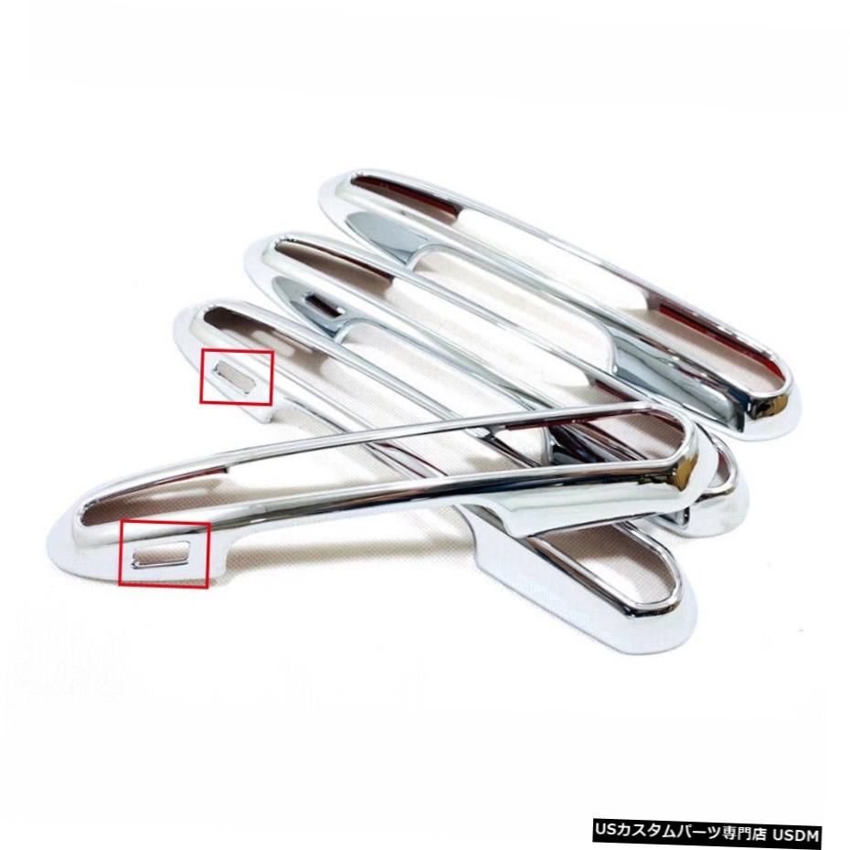 クロームメッキ Hollow Chrome SmartKeyHoleDoorHandleCover Trim 4pcs For Toyota RAV4 19-20 【並行輸入品】