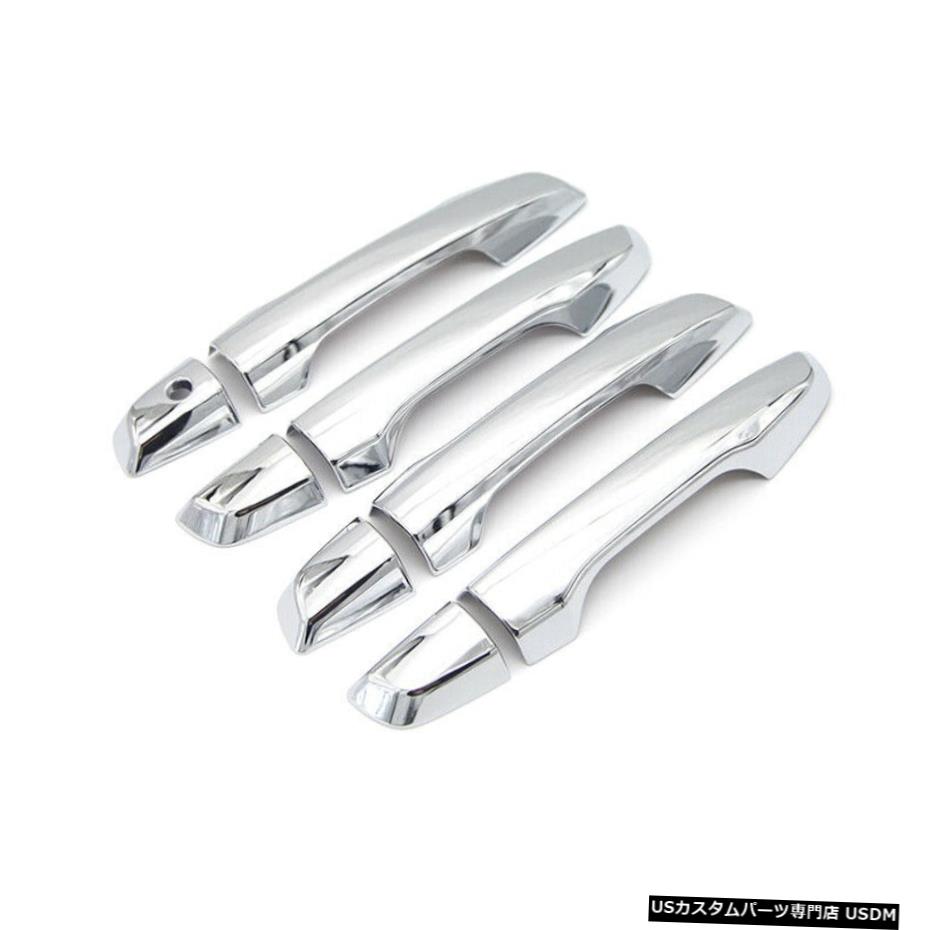 クロームメッキ LHD ABS Chrome Side Door Handle Cover Trim 8pcs For Honda CR-V CRV 2017-2019 【並行輸入品】