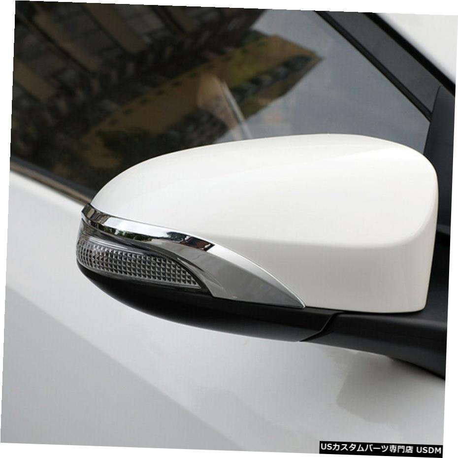 クロームメッキ Chrome Rearview Side Mirror Stripe Cover 2pcs For Toyota Vios Yaris Sedan 19-20 【並行輸入品】