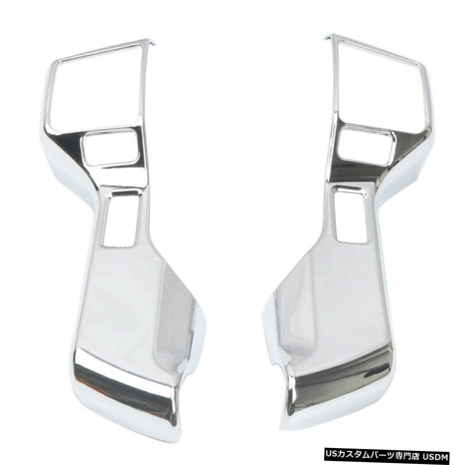 クロームメッキ トヨタタコマN300ハイ装備16-19用クロームステアリングホイールカバートリム2本 Chrome Steering Wheel Cover Trim 2pcs For Toyota Tacoma N300 High-Equipped 16-19 【並行輸入品】