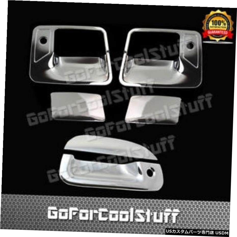 クロームメッキ For Ford 1999-2007 F-250/350 Super Duty Chrome 2Dr Handle W/Pskh+Tg Cover W/Kh 【並行輸入品】