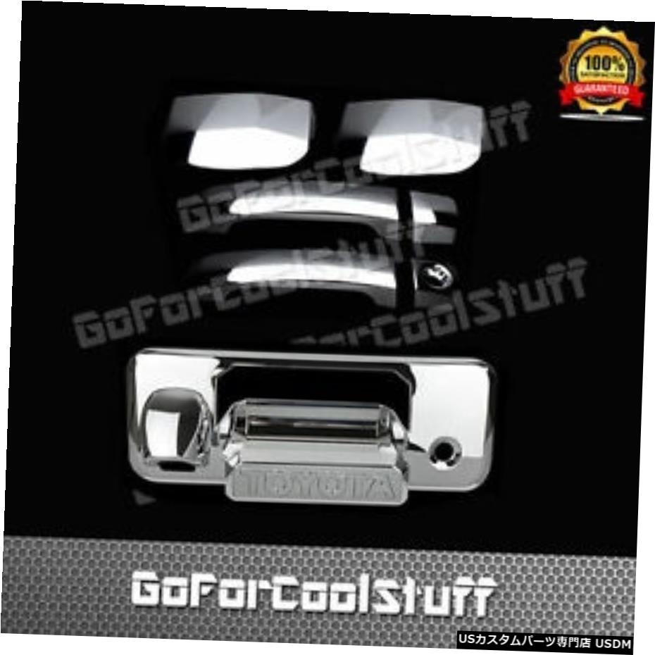 クロームメッキ For Toyota 2014-16 Tundra Chrome 2 Door Handle W/o Pskh+ Trunk Tailgate Cover 【並行輸入品】