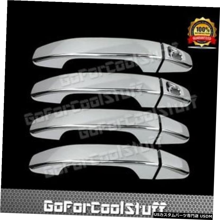 クロームメッキ Fit 2015-2019 Chevy Colorado 4 Door Handle Chrome Covers With Passenger Keyhole 【並行輸入品】