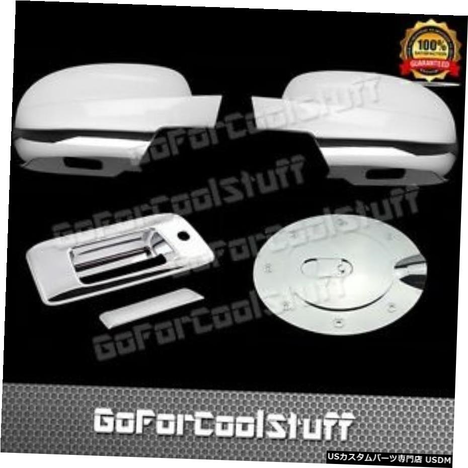 クロームメッキ For 07-13 Chevy Silverado Full Mirror+Tailgate W/Keyhole+Gas Chrome Covers 【並行輸入品】