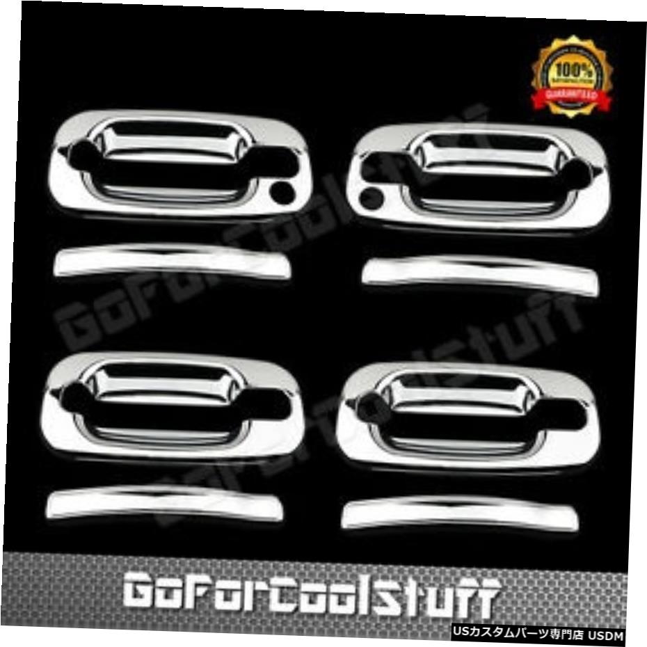 クロームメッキ Gmc Sierra 1999-06 W / Psgr鍵穴用4ドアハンドルクロームカバーのセット SET OF 4 DOOR HANDLE CHROME COVER For Gmc Sierra 1999-06 W/ Psgr Keyhole 【並行輸入品】