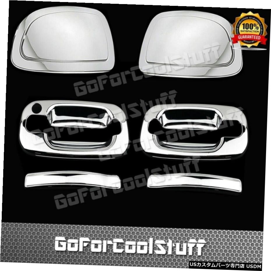 クロームメッキ シボレーシルバラード99-06用2ドアハンドルW / Pskh +ミラーキャップ2Pcクロームカバー For Chevy Silverado 99-06 2 Door Handle W/Pskh + Mirror Cap 2Pc Chrome Covers 【並行輸入品】