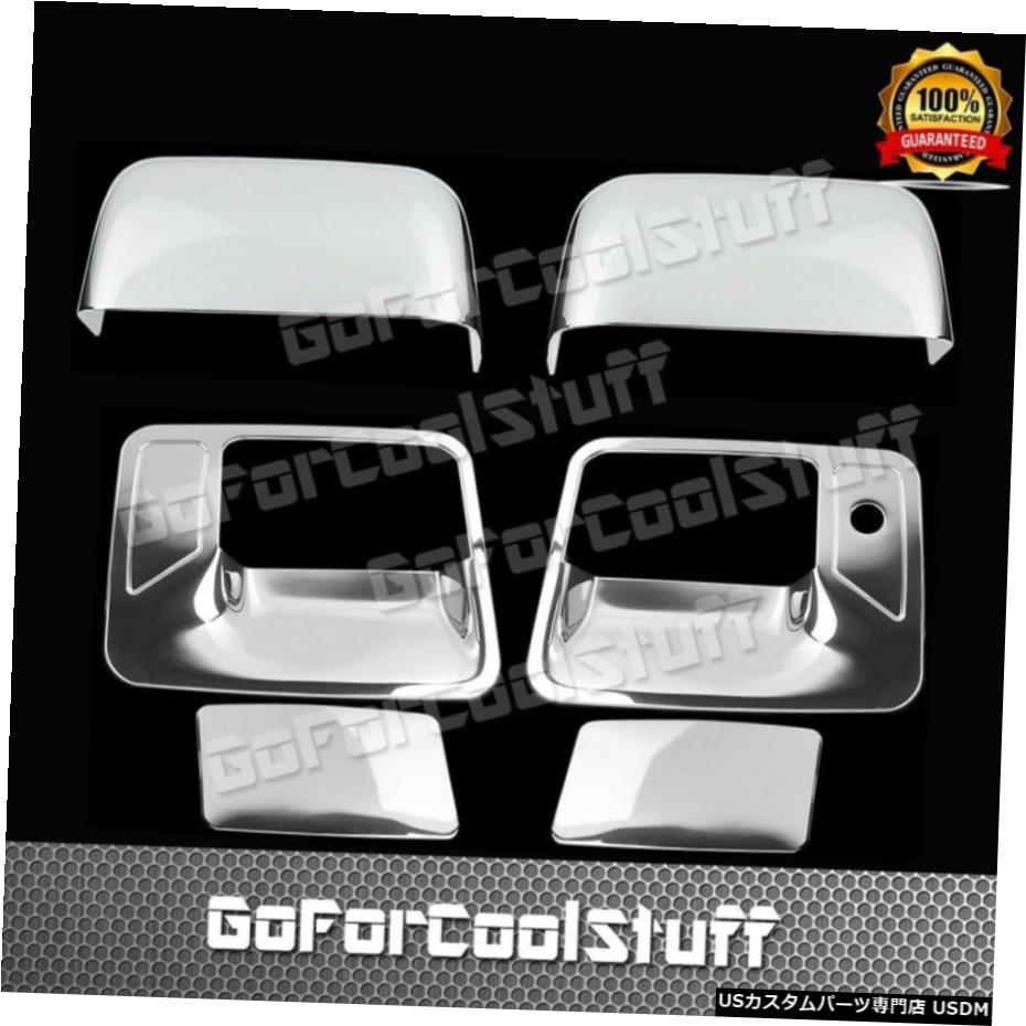クロームメッキ フォード用F-250 / 350 08-16 2ドアハンドル（PSGKHなし）+ Tophalf 2pcクロームカバー FOR FORD F-250/350 08-16 2 Door Handle w/o PSGKH + Tophalf 2pc CHROME COVERS 【並行輸入品】