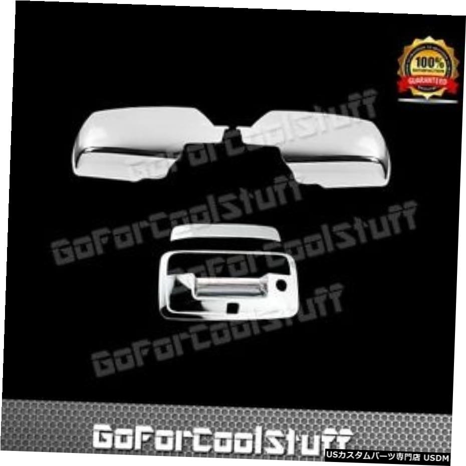 クロームメッキ シボレーシルバラード1500クロームフルミラーカバー+カメラホール付きテールゲート For Chevy Silverado 1500 Chrome Full Mirror Cover+Tailgate With Camera Hole 【並行輸入品】