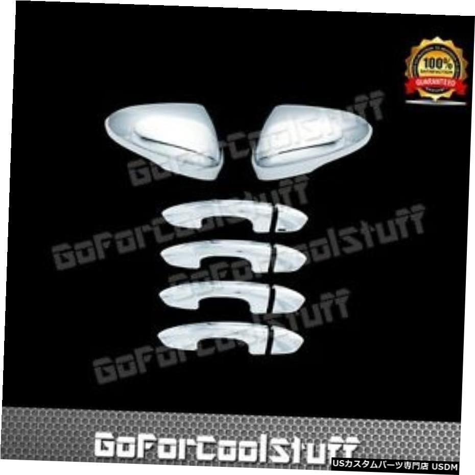 クロームメッキ For 2013-2015 Ford Fusion Mirror Chrome Cover W/Light+4 Door Handle W/O Keyhole 【並行輸入品】