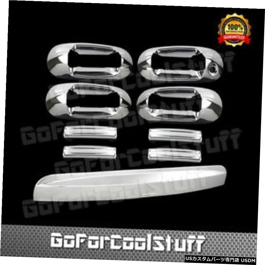 クロームメッキ For 03~12 Ford Expedition Chrome 4 Door Handle Lower Tailgate Covers 【並行輸入品】