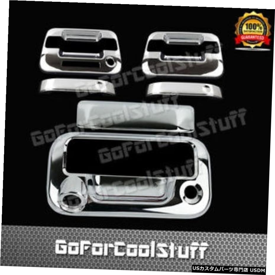クロームメッキ For Ford 2004-14 F-150 Chrome 2 Door Handle W/Keypad + Trunk Tailgate Cover W/Kh 【並行輸入品】