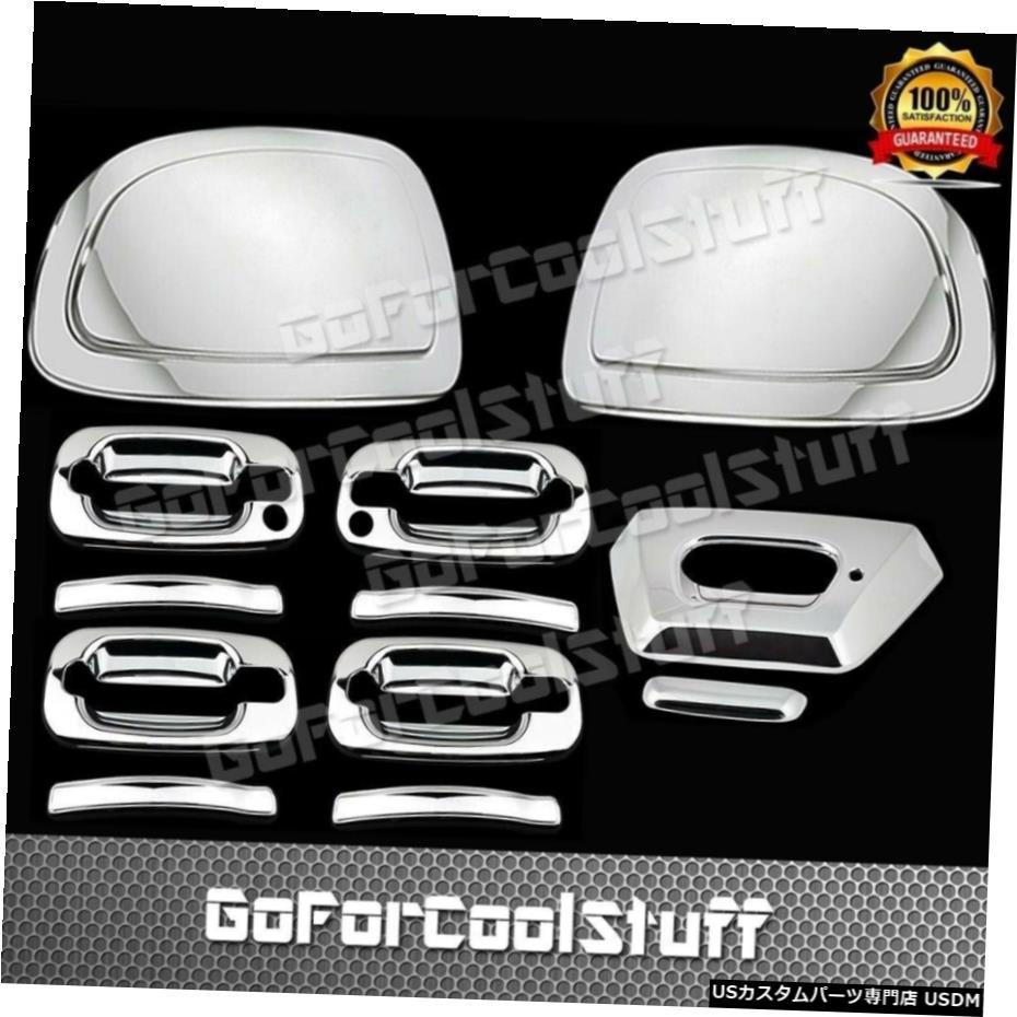 クロームメッキ For 2002-06 Chevy Avalanche Mirror Cap+4 Door Handle+Tailgate W/Kh Chrome Cover 【並行輸入品】