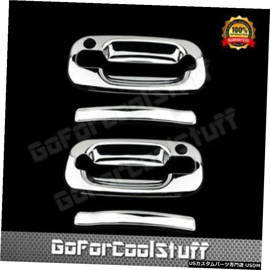 クロームメッキ For Gmc Sierra 1999-2006 Chrome 2 Doors Handles Covers W/ Passenger Keyhole 【並行輸入品】 27,188円