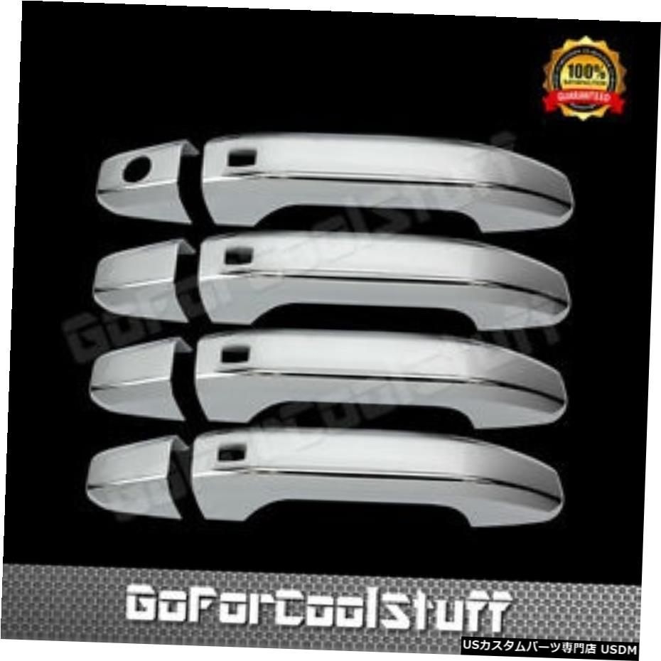 クロームメッキ For CHEVY Tahoe 2015 16 17 18 Chrome 4 Door Handle Covers W/O p Kh W/ Smart Kh 【並行輸入品】