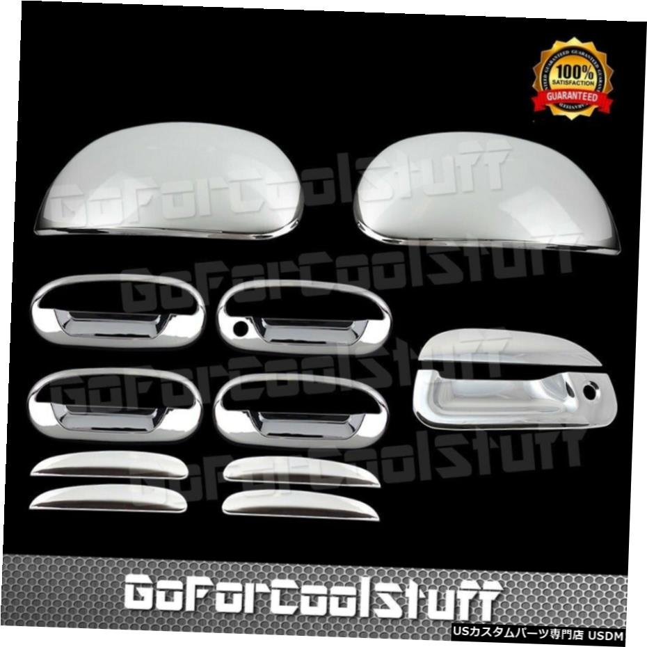 クロームメッキ For Ford Expedition 97-02 Chrome Mirror Cap Door Handle,Tailgate Cover W/O Pskh 【並行輸入品】