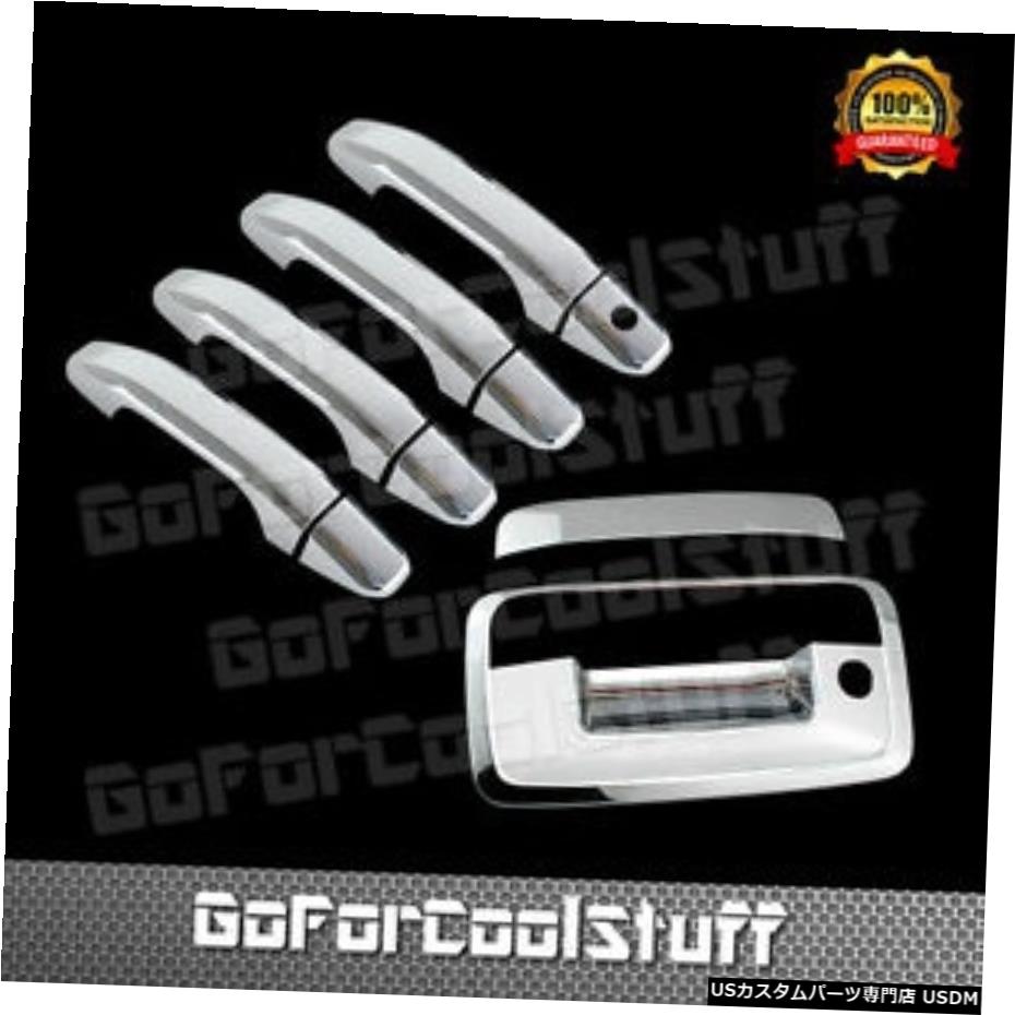 クロームメッキ For 2014-2018 Chevy Silverado 1500 GMC Sierra Chrome 4Dr Handle Tailgate Cover W 【並行輸入品】