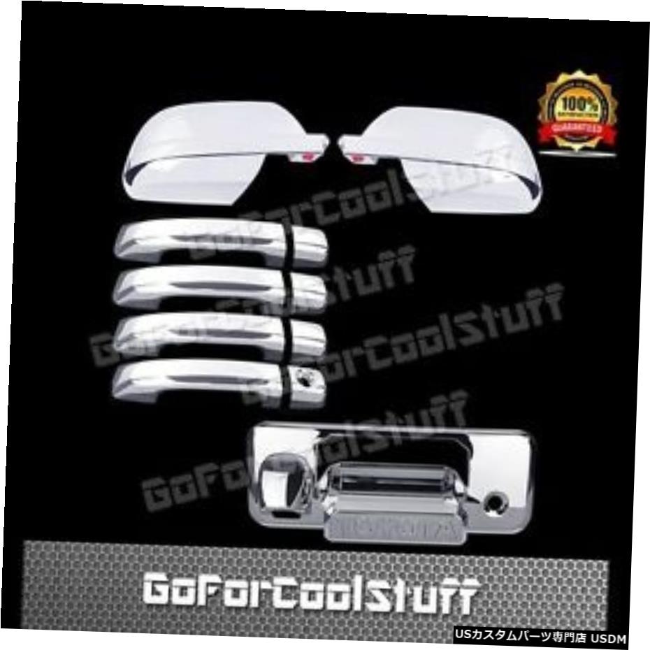 クロームメッキ For Toyota Tundra Chrome Cover CREWMAX 2014-18 2FULL Mirror+4 Handles+1 Tailgate 【並行輸入品】