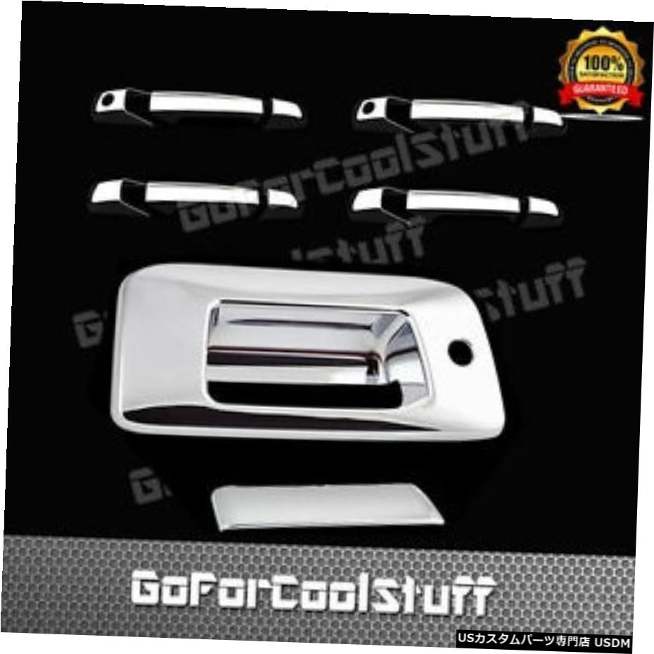 クロームメッキ For Gmc 07-13 Sierra Chrome 4 Door Handle With Pskh+Trunk Tailgate Cover With kh 【並行輸入品】