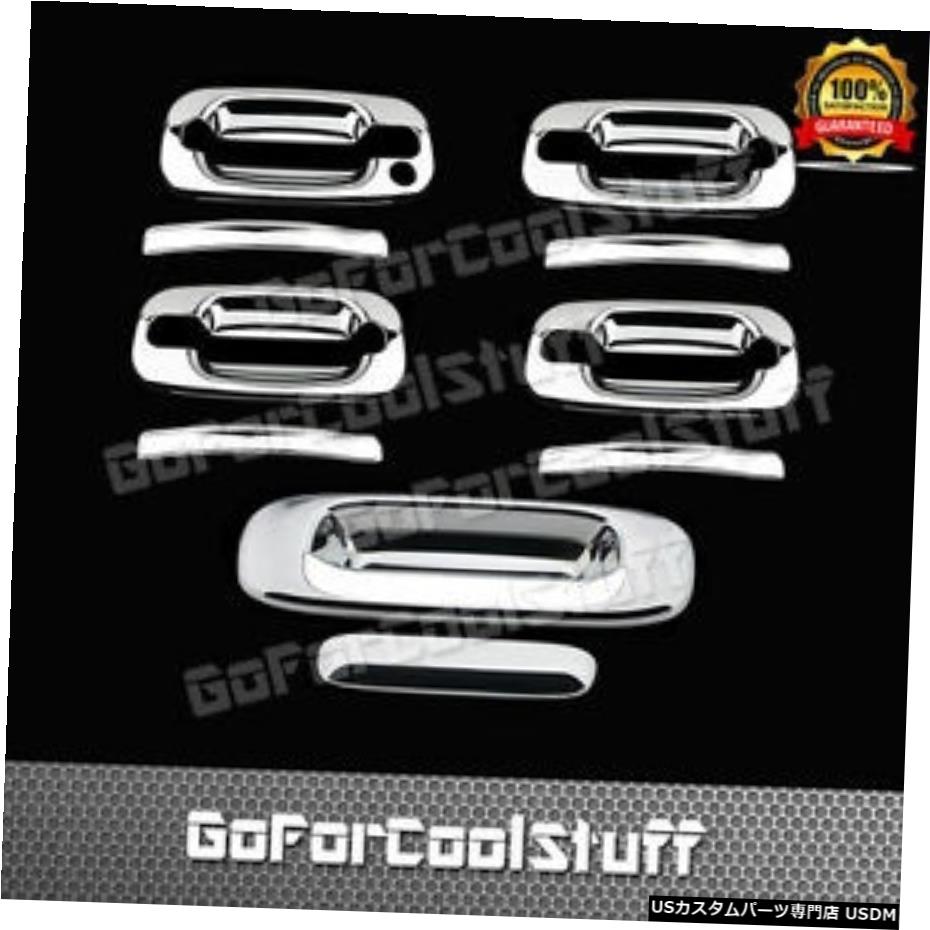 クロームメッキ For Gmc 99-06 Sierra Chrome 4 Door Handle W/O Pskh+ Trunk Tailgate Cover W/O KH 【並行輸入品】